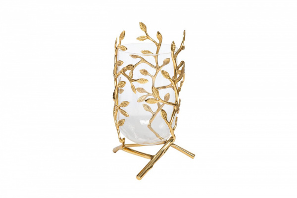 ВАЗА СТЕКЛЯННАЯ С ДЕКОРОМ "ЗОЛОТЫЕ ВЕТВИ" 55RV3563S