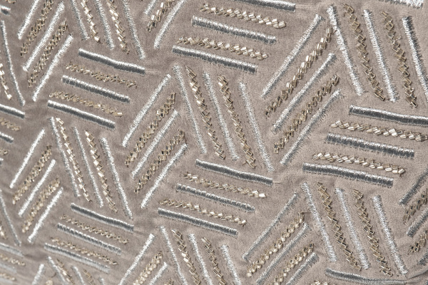 Подушка с бисером "Плетенка" серебро  70SW-20310