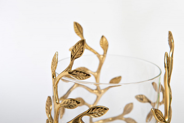 ВАЗА СТЕКЛЯННАЯ С ДЕКОРОМ "ЗОЛОТЫЕ ВЕТВИ" 55RV3563S